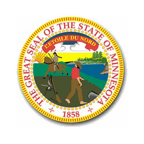 3.8 Inch Minnesota State Seal Vinyl Transfer Decal
