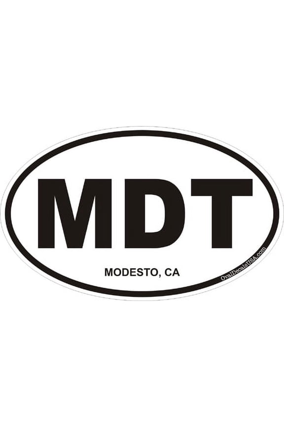 3.8 Inch Modesto California Oval Decal