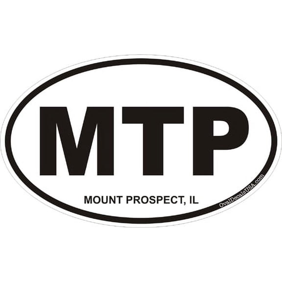 3.8 Inch Mount Prospect Illinois Oval Decal