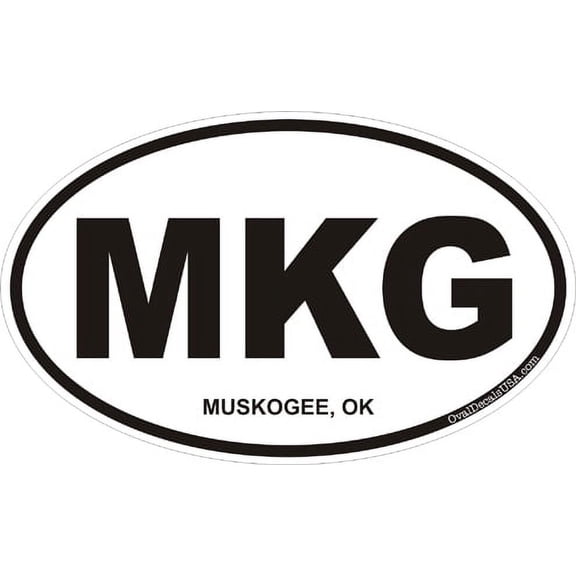 3.8 Inch Muskogee Oklahoma Oval Decal