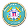 thumbnail image 1 of 3.8 Inch My GIRLFRIEND is in the Coast Guard Seal Pride Vinyl Transfer Decal, 1 of 1