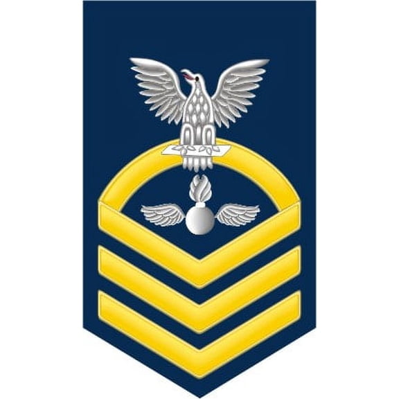 3.8 Inch Navy Chief Gold E-7 Aviation Ordnanceman AO Decal Sticker