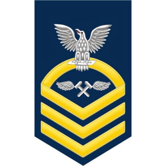3.8 Inch Navy Chief Gold E-7 Aviation Structural Mechanic AM Decal Sticker