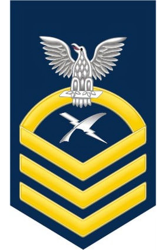 3.8 Inch Navy Chief Gold E-7 Cryptographic Technician CT Decal Sticker