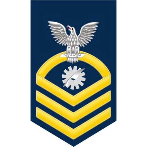 3.8 Inch Navy Chief Gold E-7 Data Processing Technician DP Decal Sticker