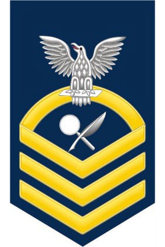 3.8 Inch Navy Chief Gold E-7 Intelligence Specialist IS Decal Sticker