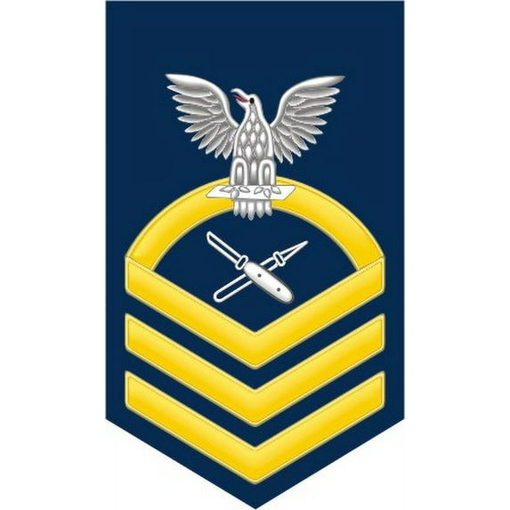 3.8 Inch Navy Chief Gold E-7 Lithographer LT Decal Sticker