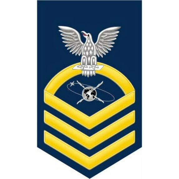 3.8 Inch Navy Chief Gold E-7 Mass Communications MC Decal Sticker