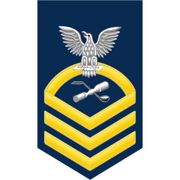 3.8 Inch Navy Chief Gold E-7 Molder ML Decal Sticker