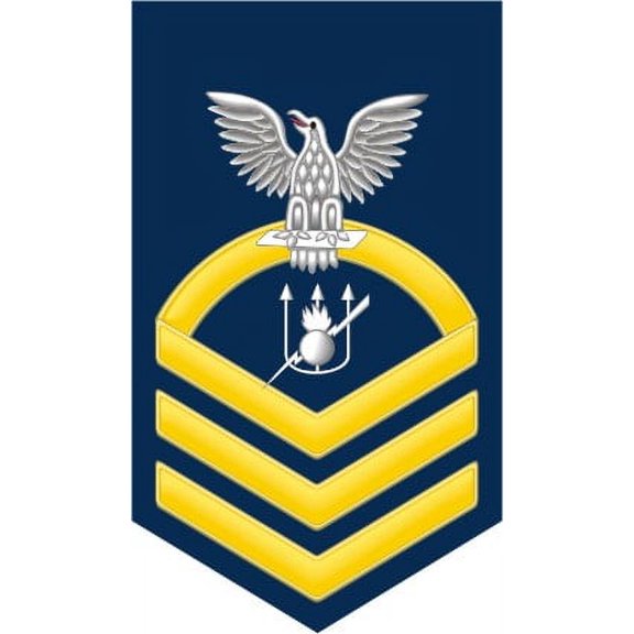 3.8 Inch Navy Chief Gold E-7 Weapons Technician WT Decal Sticker