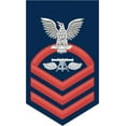 thumbnail image 1 of 3.8 Inch Navy Chief Red E-7 Aviation Fire Control Technician FT Decal Sticker, 1 of 1