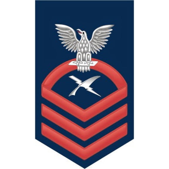3.8 Inch Navy Chief Red E-7 Cryptographic Technician CT Decal Sticker