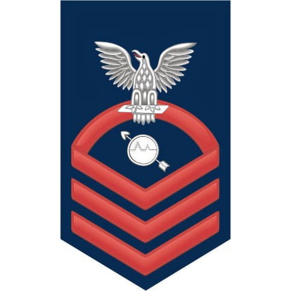 3.8 Inch Navy Chief Red E-7 Operations Specialist OS Decal Sticker