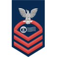 thumbnail image 1 of 3.8 Inch Navy Chief Red E-7 Postal Clerk PC Decal Sticker, 1 of 1