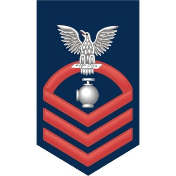 3.8 Inch Navy Chief Red E-7 Utilitiesman UT Decal Sticker