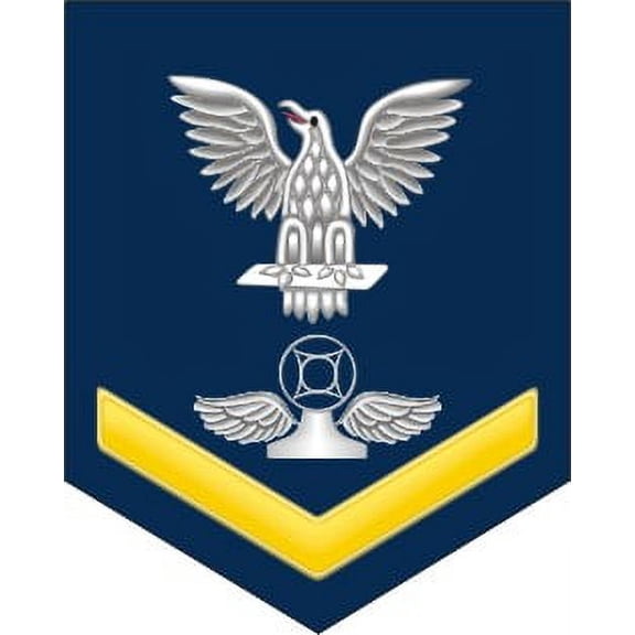 3.8 Inch Navy Gold E-4 Air Traffic Controller AC Decal Sticker