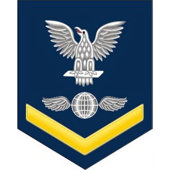 3.8 Inch Navy Gold E-4 Aviation Electronics Mate AE Decal Sticker