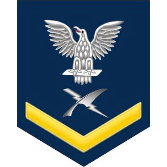 3.8 Inch Navy Gold E-4 Cryptographic Technician CT Decal Sticker