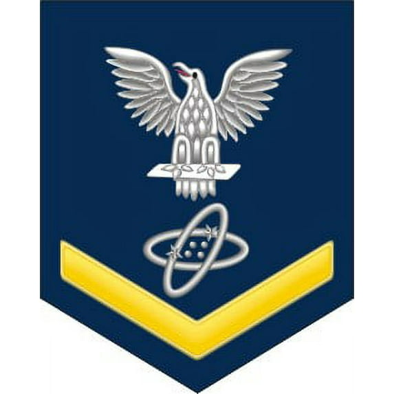 3.8 Inch Navy Gold E-4 Electronics Technician ET Decal Sticker