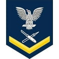 thumbnail image 1 of 3.8 Inch Navy Gold E-4 Lithographer LT Decal Sticker, 1 of 1