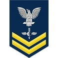 thumbnail image 1 of 3.8 Inch Navy Gold E-5 Aerographers Mate AG Decal Sticker, 1 of 1