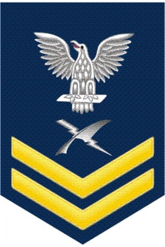 3.8 Inch Navy Gold E-5 Cryptographic Technician CT Decal Sticker