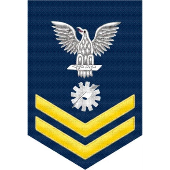 3.8 Inch Navy Gold E-5 Data Processing Technician DP Decal Sticker