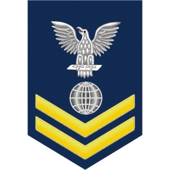 3.8 Inch Navy Gold E-5 Electrician's Mate EM Decal Sticker