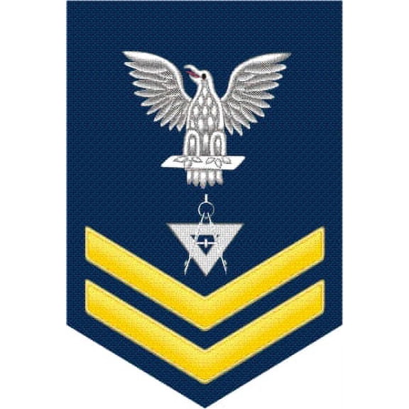 3.8 Inch Navy Gold E-5 Illustrator Draftsman DM Decal Sticker