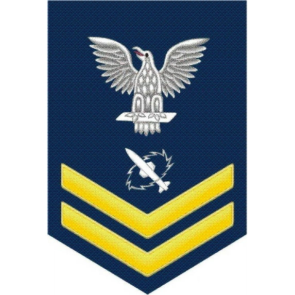3.8 Inch Navy Gold E-5 Missile Technician MT Decal Sticker