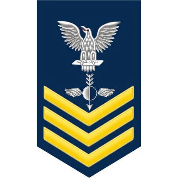 3.8 Inch Navy Gold E-6 Aerographers Mate AG Decal Sticker