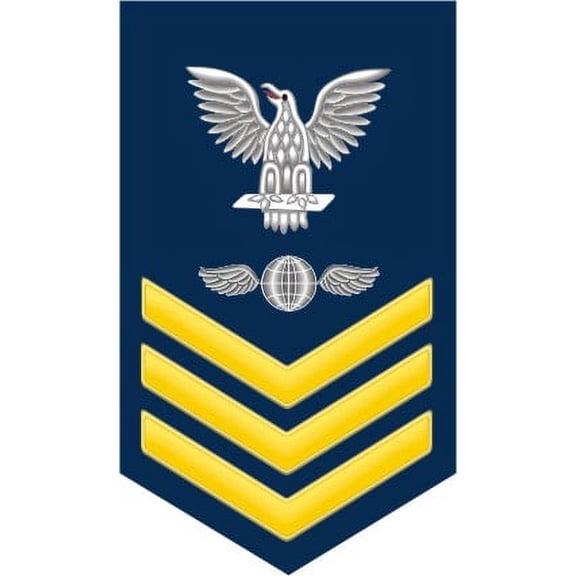 3.8 Inch Navy Gold E-6 Aviation Electronics Mate AE Decal Sticker