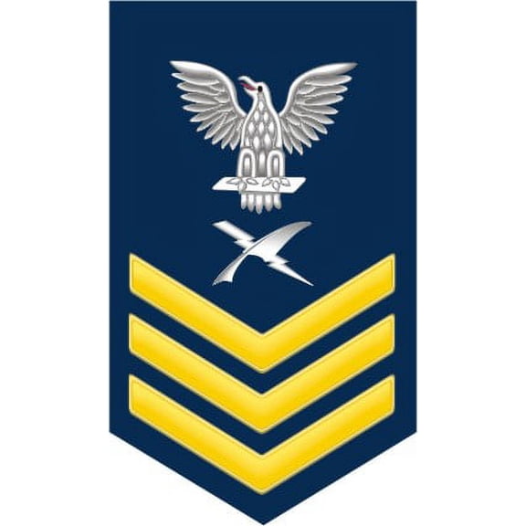 3.8 Inch Navy Gold E-6 Cryptographic Technician CT Decal Sticker