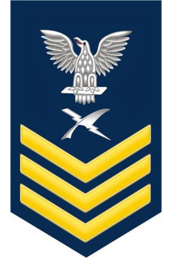 3.8 Inch Navy Gold E-6 Cryptographic Technician CT Decal Sticker