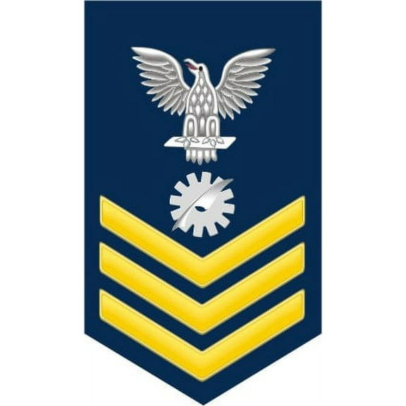 3.8 Inch Navy Gold E-6 Data Processing Technician DP Decal Sticker