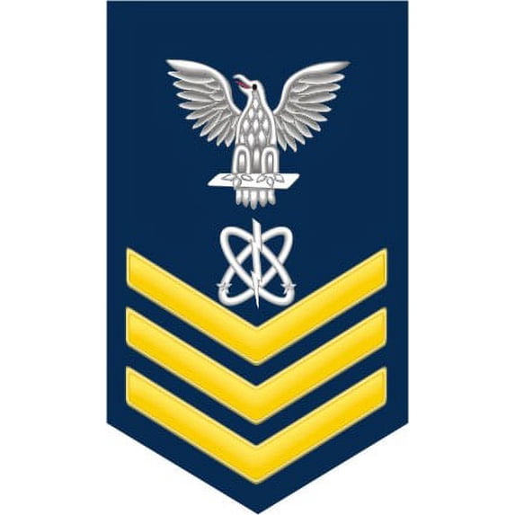 3.8 Inch Navy Gold E-6 Electronics Warfare Technician EW Decal Sticker