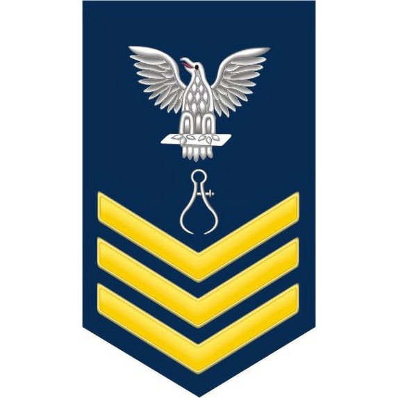 3.8 Inch Navy Gold E-6 Instrumentman IM Decal Sticker