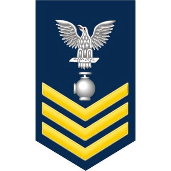 3.8 Inch Navy Gold E-6 Utilitiesman UT Decal Sticker