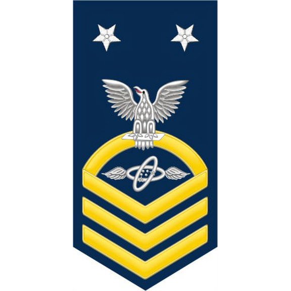 3.8 Inch Navy Master Chief Gold E-9 Aviation Electronics Technician AT Decal Sticker
