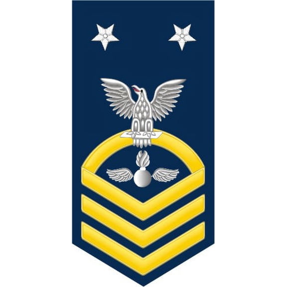 3.8 Inch Navy Master Chief Gold E-9 Aviation Ordnanceman AO Decal Sticker