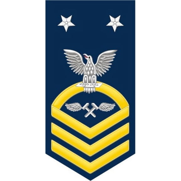 3.8 Inch Navy Master Chief Gold E-9 Aviation Structural Mechanic AM Decal Sticker