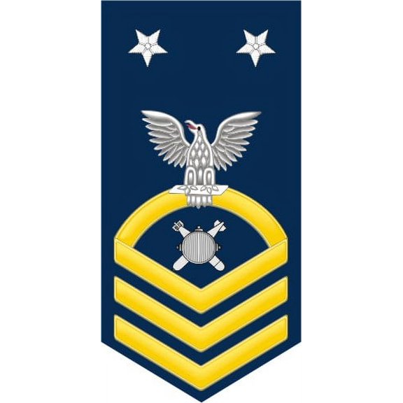 3.8 Inch Navy Master Chief Gold E-9 Explosive Ordinance Disposal EOD Decal Sticker