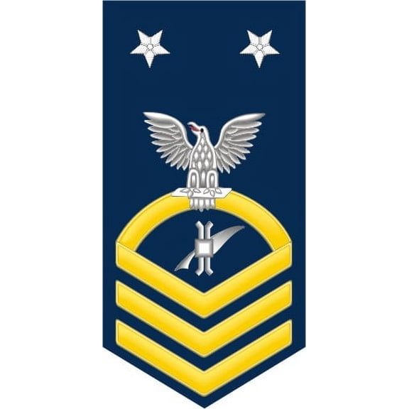 3.8 Inch Navy Master Chief Gold E-9 Legalman LN Decal Sticker