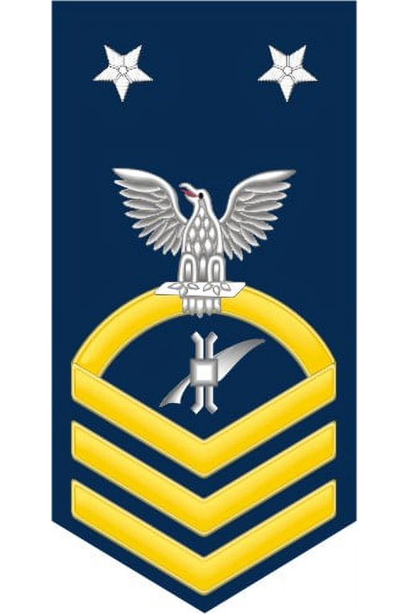 3.8 Inch Navy Master Chief Gold E-9 Legalman LN Decal Sticker