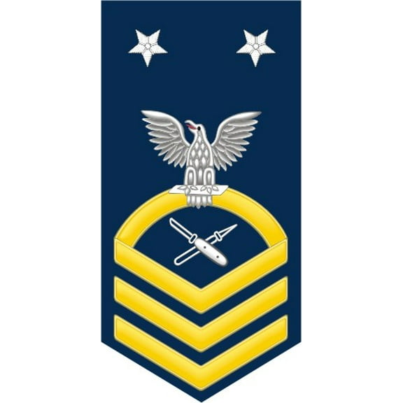 3.8 Inch Navy Master Chief Gold E-9 Lithographer LT Decal Sticker