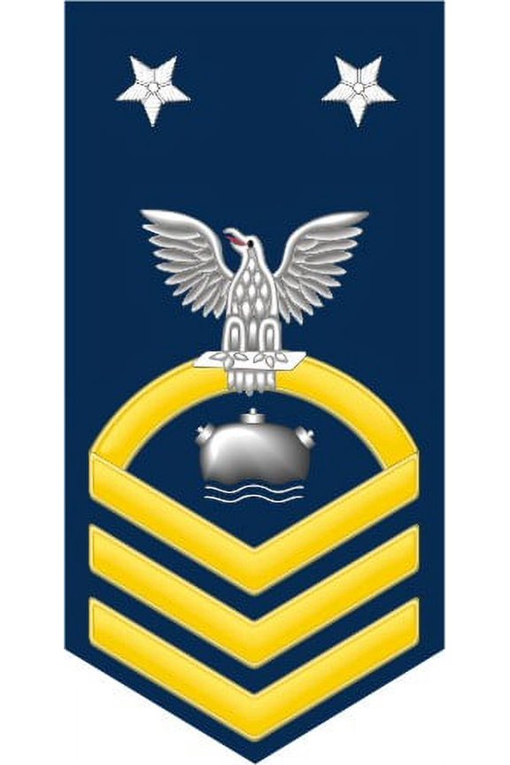 3.8 Inch Navy Master Chief Gold E-9 Mineman MN Decal Sticker
