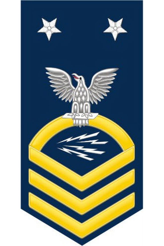 3.8 Inch Navy Master Chief Gold E-9 Radioman RM Decal Sticker
