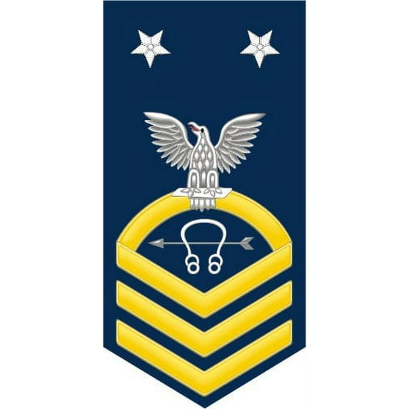 3.8 Inch Navy Master Chief Gold E-9 Sonar Technician ST Decal Sticker