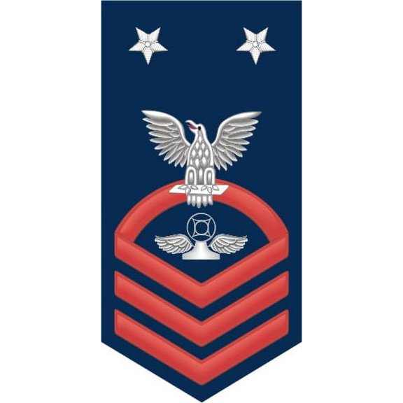 3.8 Inch Navy Master Chief Red E-9 Air Traffic Controller AC Decal Sticker