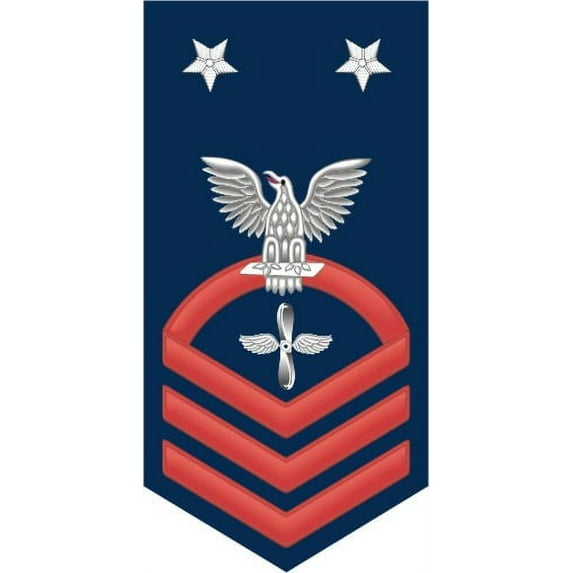 3.8 Inch Navy Master Chief Red E-9 Aviation Machinist's Mate AD Decal Sticker